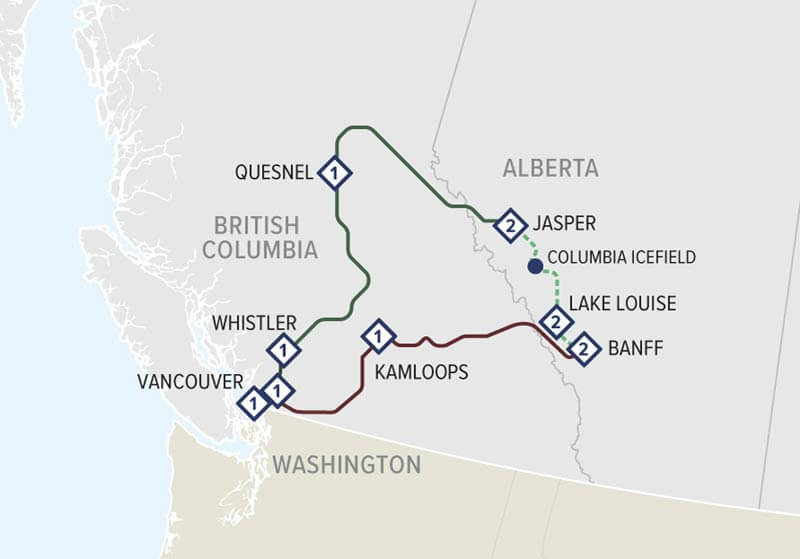 Rail route map