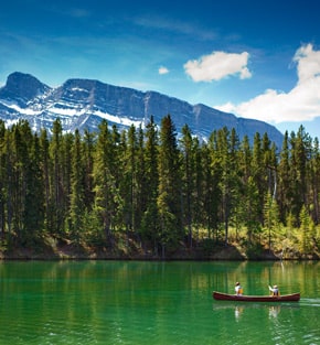 Canoe on a lake Canoe on a lake