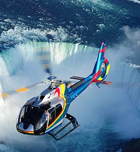 Helicopter tour above Niagara Falls