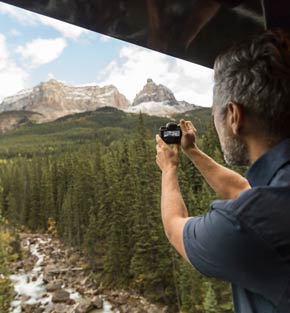 Guest aboard Rocky Mountaineer