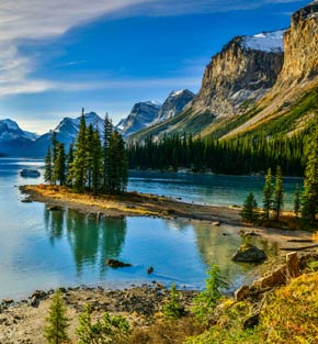 Spirit Island in Maligne Lake