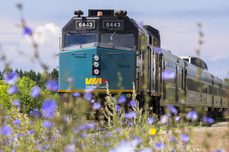 Via rail trains in canada