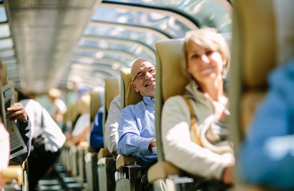 daylight views in the domed carriage