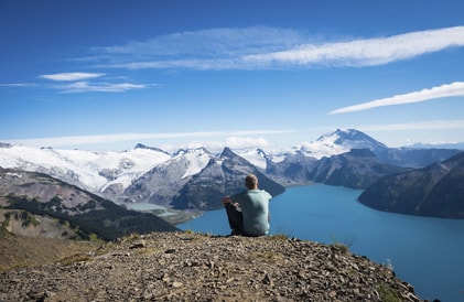 looking out over lake garibaldi