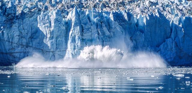 Calving glacier