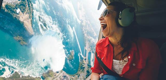 Helicopter tour above Niagara Falls