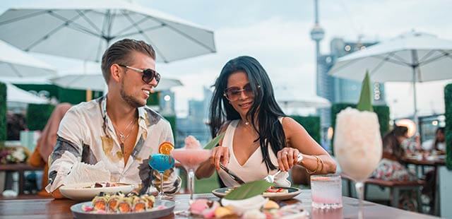 Rooftop dining